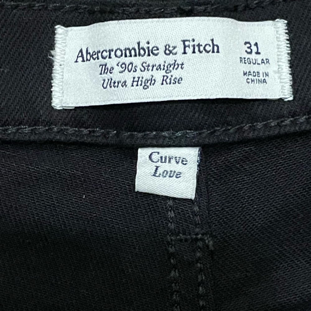 Abercrombie & Fitch 90’s Straight Ultra High Rise Curve Love Women’s Jeans 31R - Picture 5 of 14